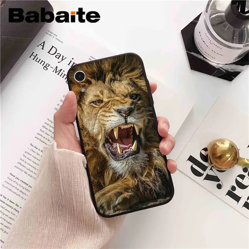 A5 Babaite лев тигр Волк Шаблон Coque Оболочка Чехол для телефона для iPhone X XS MAX 6 6s 7 7plus 8 8Plus 5 5S SE XR 11 11pro 11promax - Цвет: A5
