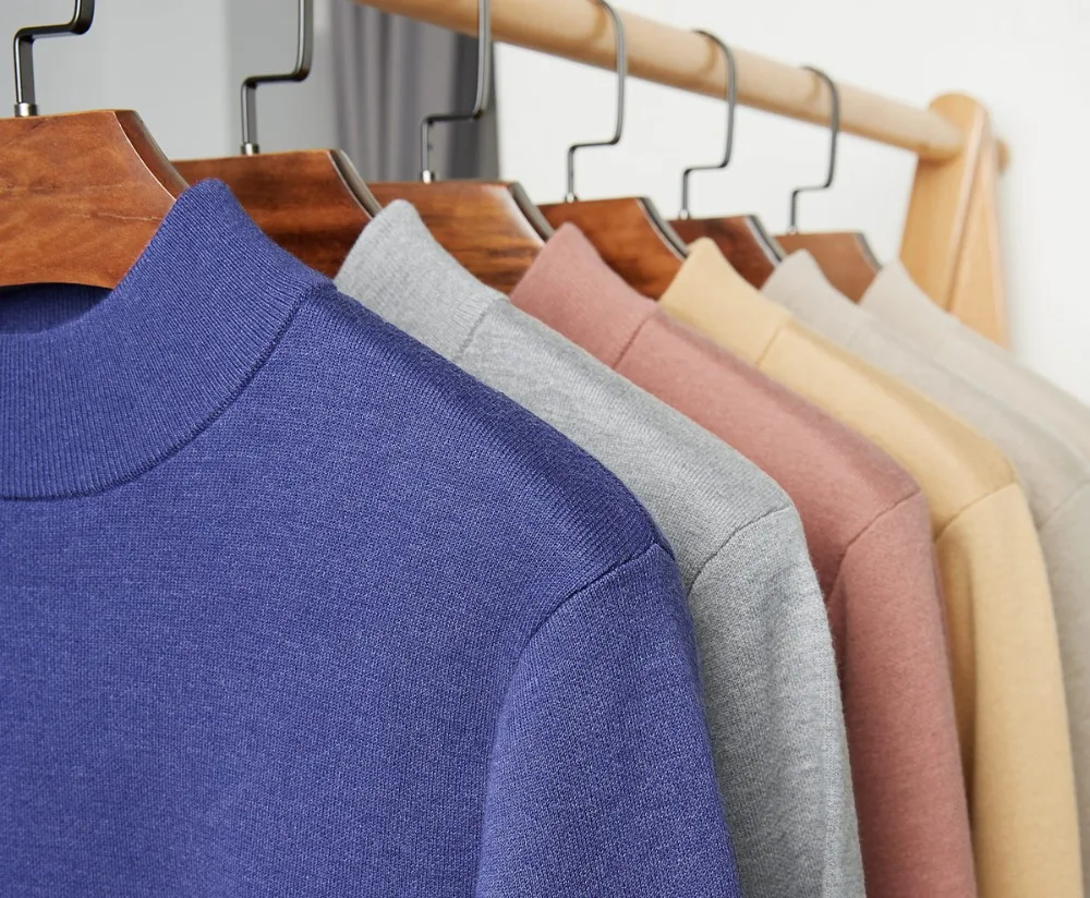 

Winter Cashmere Sweater Mens 2021 New Knitted Pullover Warm Men Turtleneck Sweaters Men's High Quality Casual Thick Wool Sweater