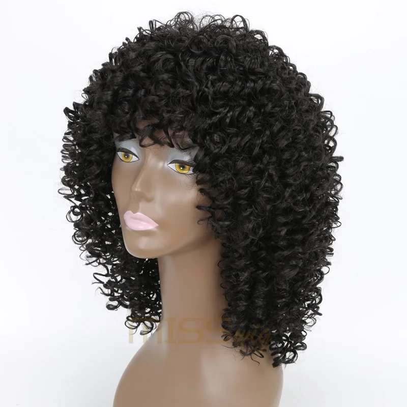 Miss Wig 20 дюймов черный длинный афро кудрявый короткий парик для черных женщин 300 г афро парик синтетические парики африканская прическа