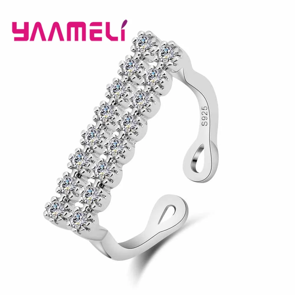 

Wedding Engagement Rings With AAA Cubic Zirconia 925 Sterling Silver Bridal Jewelry Fashion Promise Party Ring Accessory