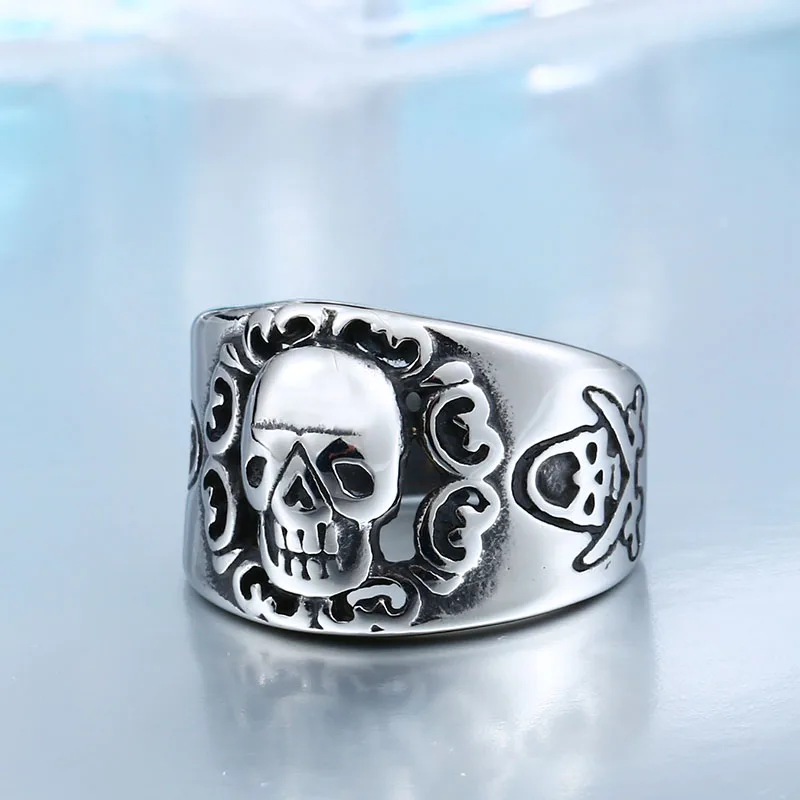 BEIER 2018 Man Punk Fang Ring Factory Price 316L Stainless Titanium Steel Man's Fashion NEW Skull Jewelry WR-Q014 | Украшения и