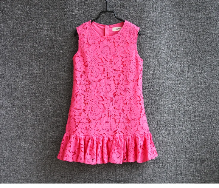 Летняя Брендовая детская приталенная юбка вечернее кружевное платье для