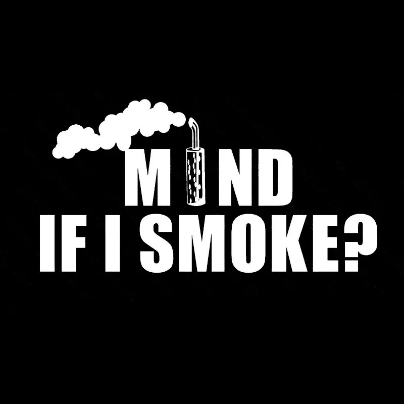

15x7.6CM MINDIF I SMOKE Funny Vinyl Decal Black/Silver Car Sticker Car-styling S8-0981