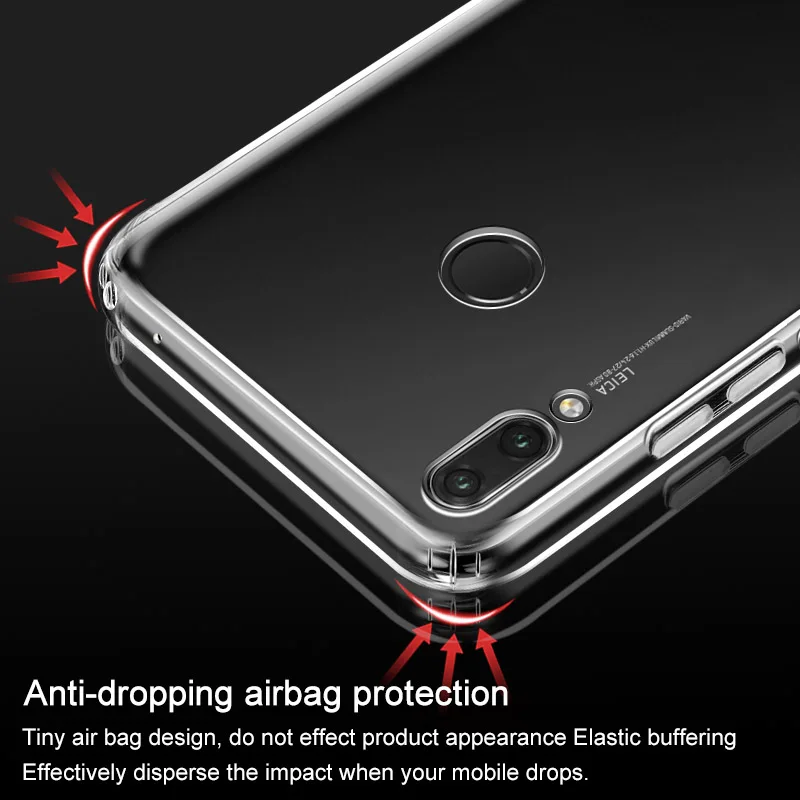 Imak Soft Silicone Case for Huawei Nova 3 3i Transparent Cover For Hawei / P Smart Plus Nova3 6.3&quot Coque with Film |