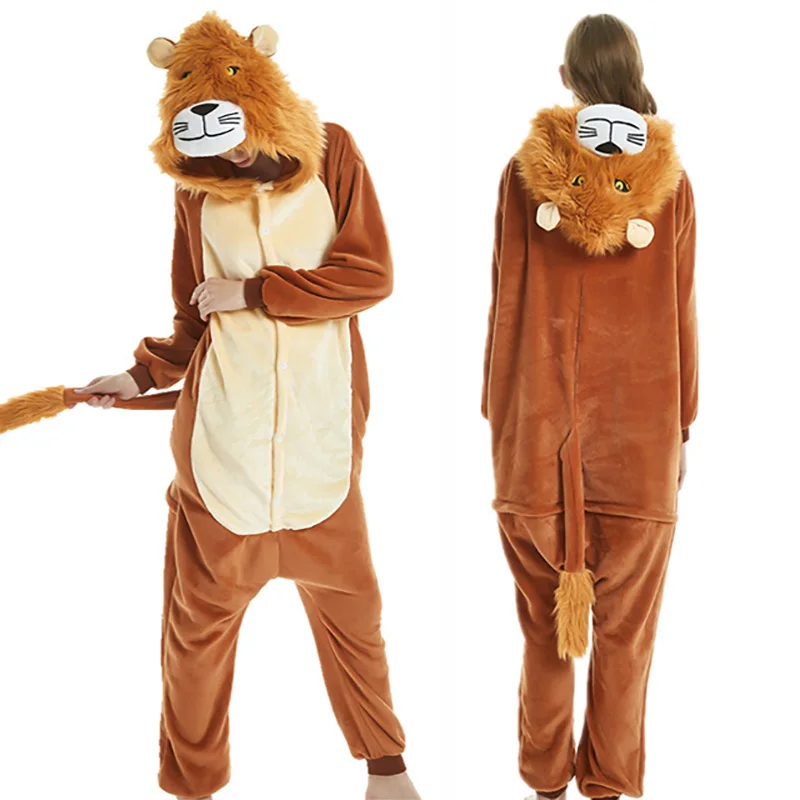 Пижамный комплект Kigurumi в виде единорога женские пижамы животных зимняя