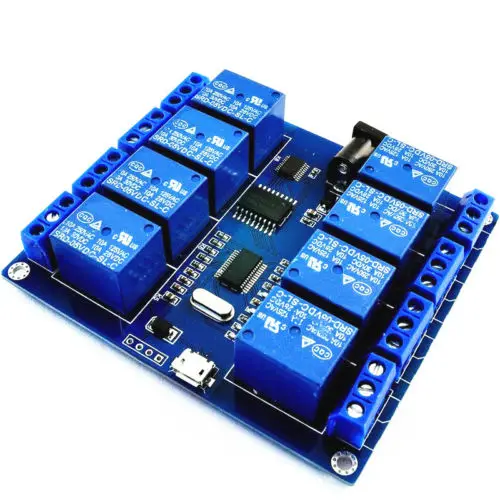 

1PCS 8 Channel MICRO USB RELAY MODULE Upper Computer 5V 10A