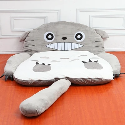 Smiling Totoro Японское аниме Тоторо Кровать для отдыха татами милый мультфильм Тоторо beanbag мягкий для ребенка друг подарок украшение дома - Цвет: Smiling Totoro