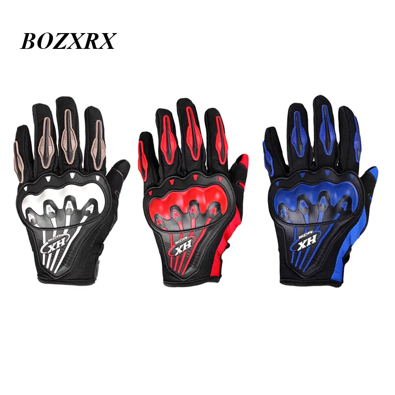 

BOZXRX 1 pair Motorcycle Gloves Motocross Bike Cycling Racing Protective Wearable Gloves winter summer Guantes Moto fashion