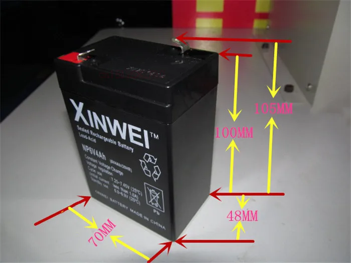 Аккумуляторы для хранения 6В 4ач свинцово кислотные батареи аккумуляторные в