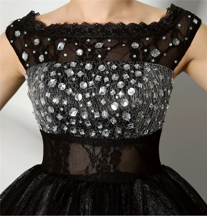 Forevergracedress реальные фотографии черный линия коктейльное платье Кристаллы Сексуальная бисером Короткие Homecoming Вечеринка платье плюс Размеры