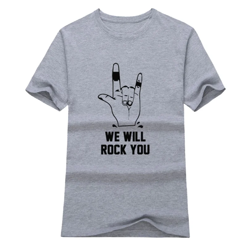 2019 летняя модная женская футболка хлопковая Футболка с принтом WE WELL ROCK YOU AND LOVE