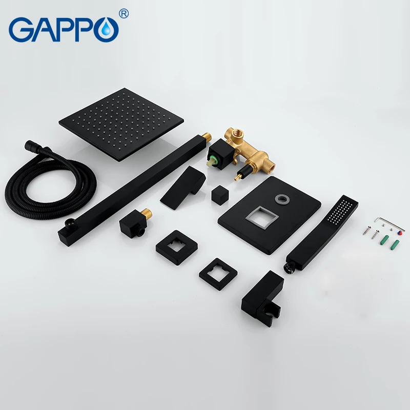 

GAPPO Shower Faucets shower mixer black shower set waterfall bathtub faucet bath tub faucet shower mixers