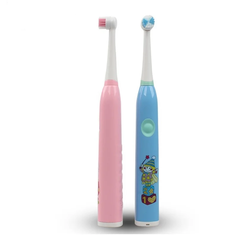 

ITAS-JYP101 Cartoon Kids Children's Music Oral Cleaning Artifact Button Type Ultrasound Electric Toothbrush Blue/Pink Waterproof