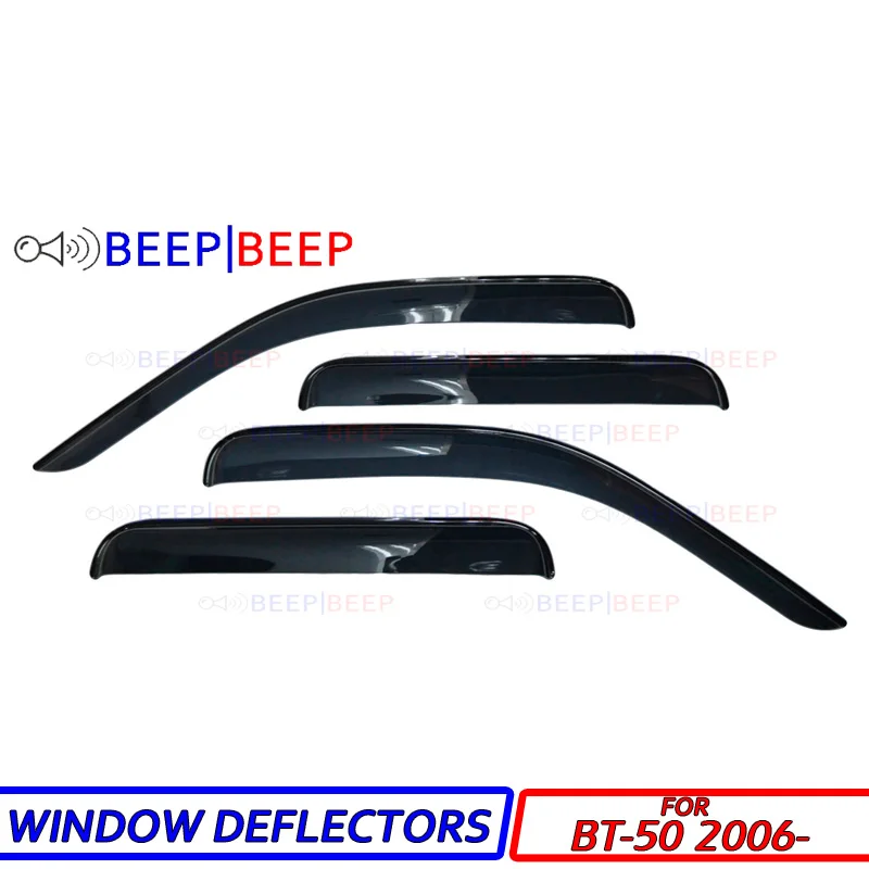 

For Mazda BT 50 2006-2012 car window deflectors car wind deflector sun guard rain vent visor cover trim car styling accessories