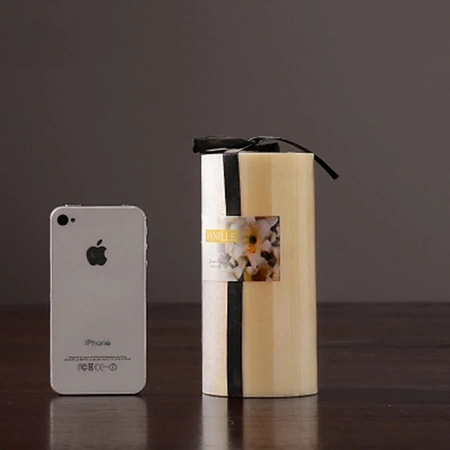 Бездымные ароматизированные восковые свечи декоративные белые беспламенные