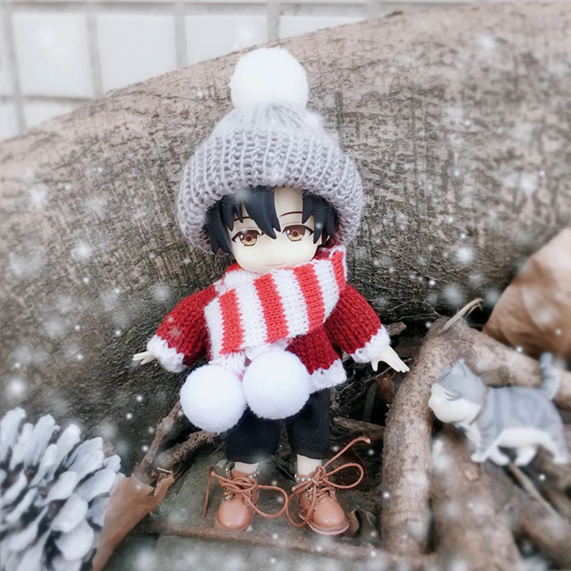 Женский шарф длиной 20 см Рождественский для кукол Blyth OB11 модель 1/8 1/12 BJD аксессуары