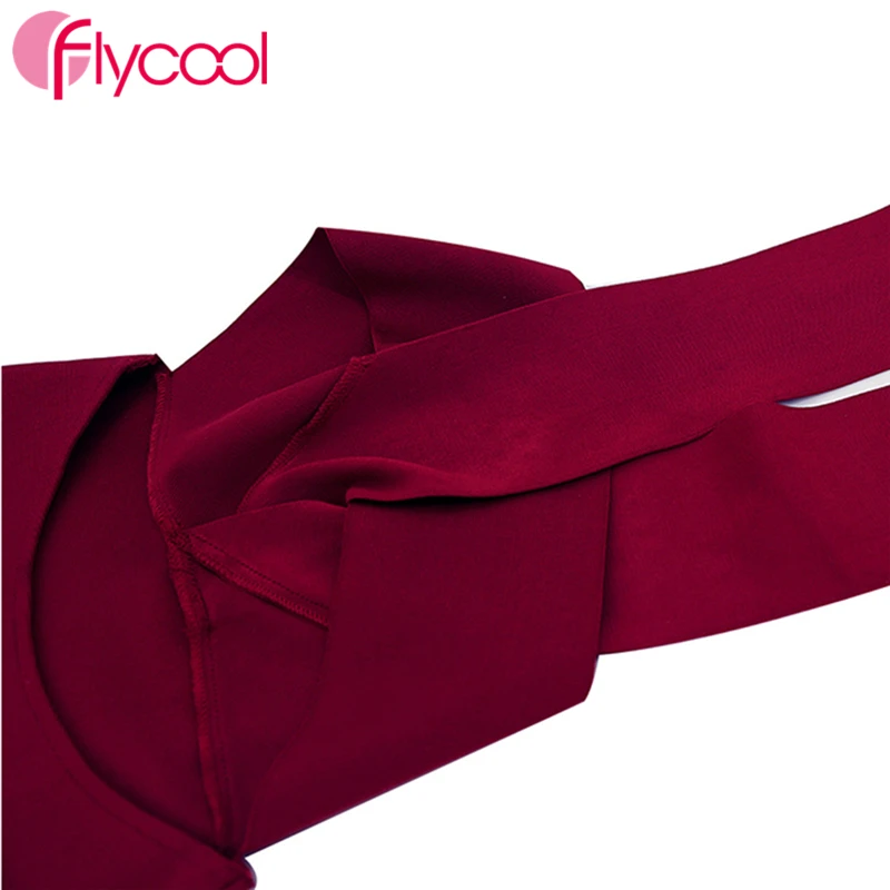 Flycool/2019 летнее сексуальное женское платье с глубоким v образным вырезом