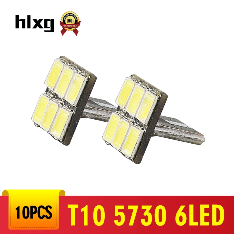 Светодиодсветильник лампы для чтения hlxg 10 шт. белые T10 194 168 W5W 2521 2450 6 SMD 5630 |