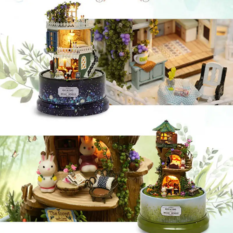 Набор миниатюрных 3d пазлов сделай сам для кукольного домика модель здания