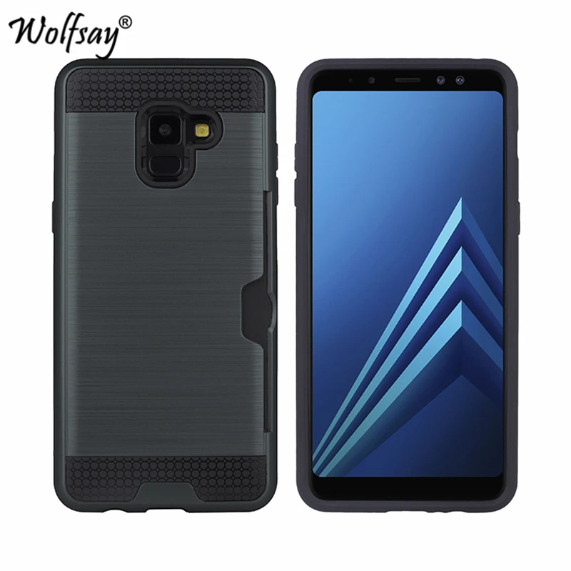 Чехол для кредитных карт Wolfsay чехол Samsung Galaxy A8 2018 гибридный защитный телефона A530 5 6