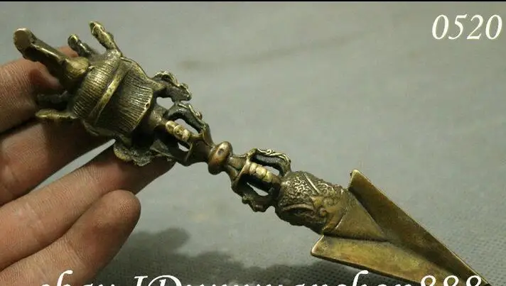 Tibet Buddhism Mahakala Hayagriva Buddha Statue Phurba Dagger Holder FaQi | Дом и сад