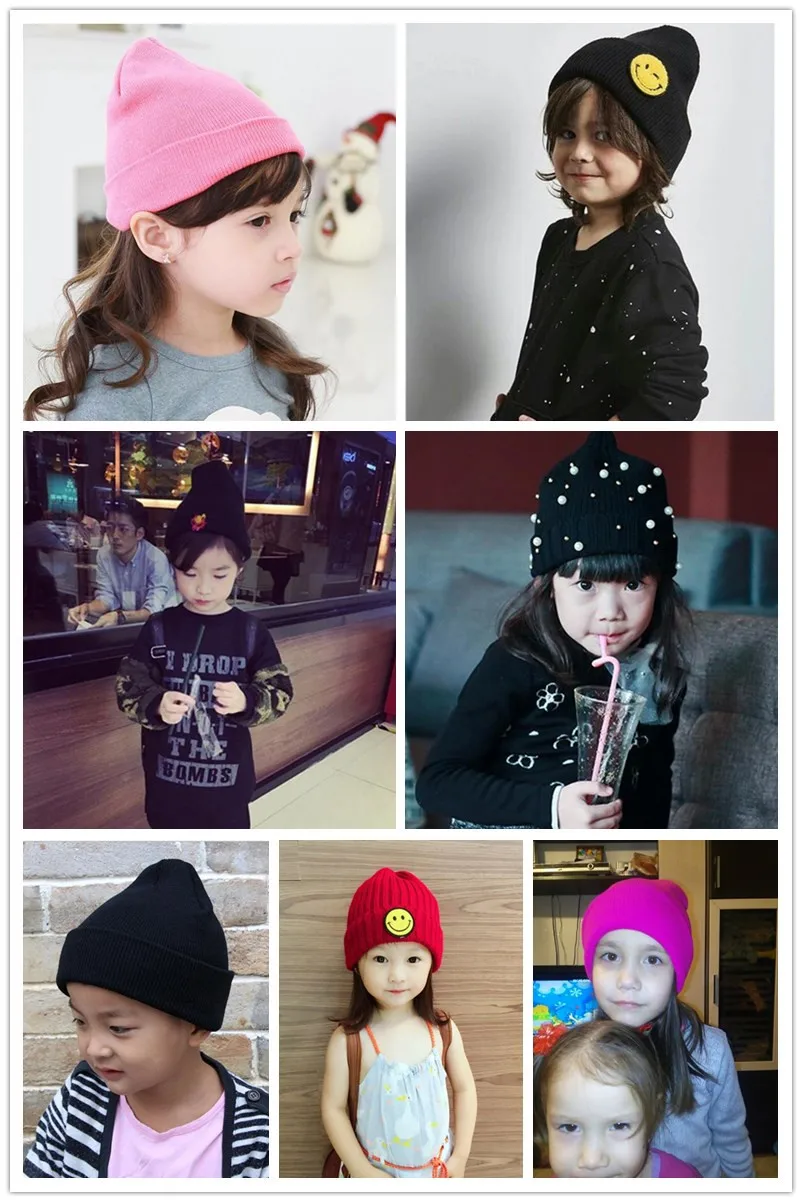 Оптовая продажа зимняя шапка с цветочным рисунком для мальчиков и девочек