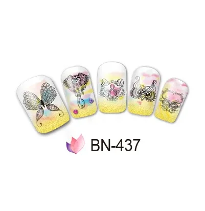 Наклейки для ногтей в виде совы слона тигра льва|stickers for nail arts|stickers nailswater stickers |