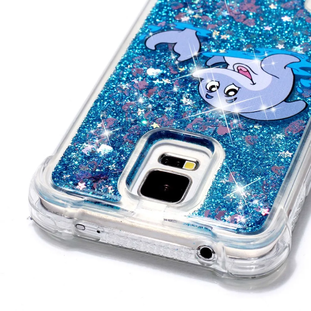 Чехол для Samsung galaxy S5 S6 S6edge S7 S7edge S8 S9 S9Plus чехол из ТПУ с динамическим песком зыбучим