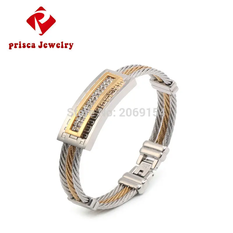 Модный браслет Золотые очаровательные ювелирные изделия Мужская цепочка из