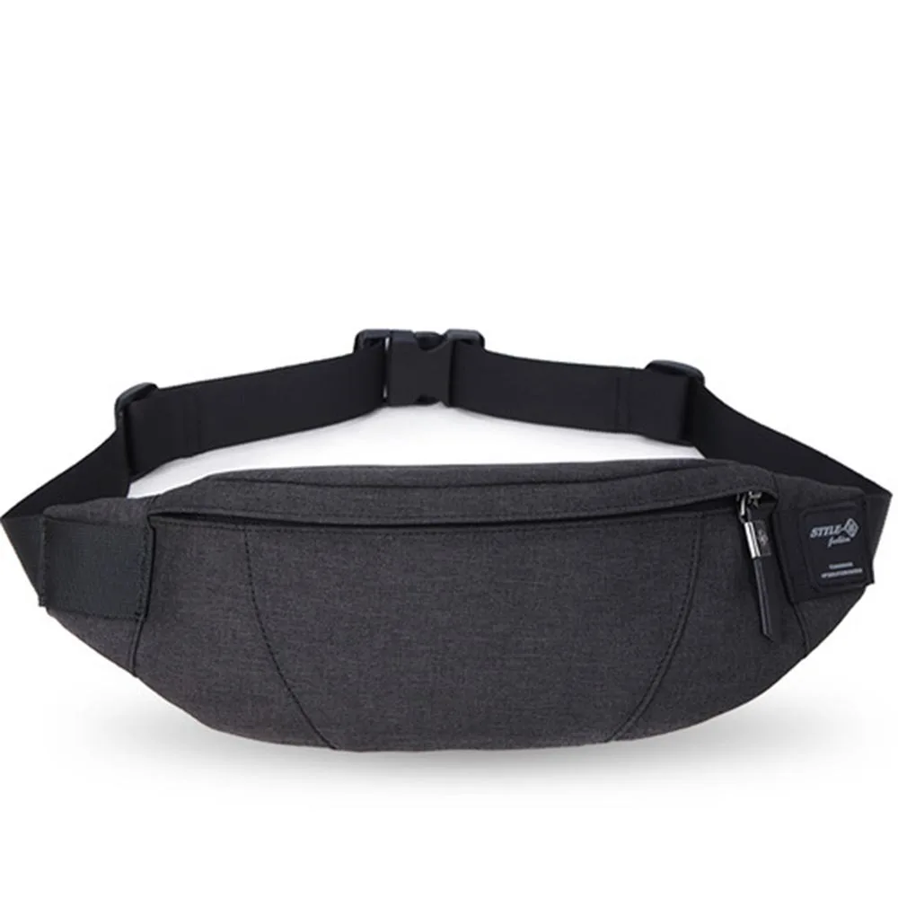 Поясная сумка Fanny Packs для мужчин черная водонепроницаемая денег мужской кошелек