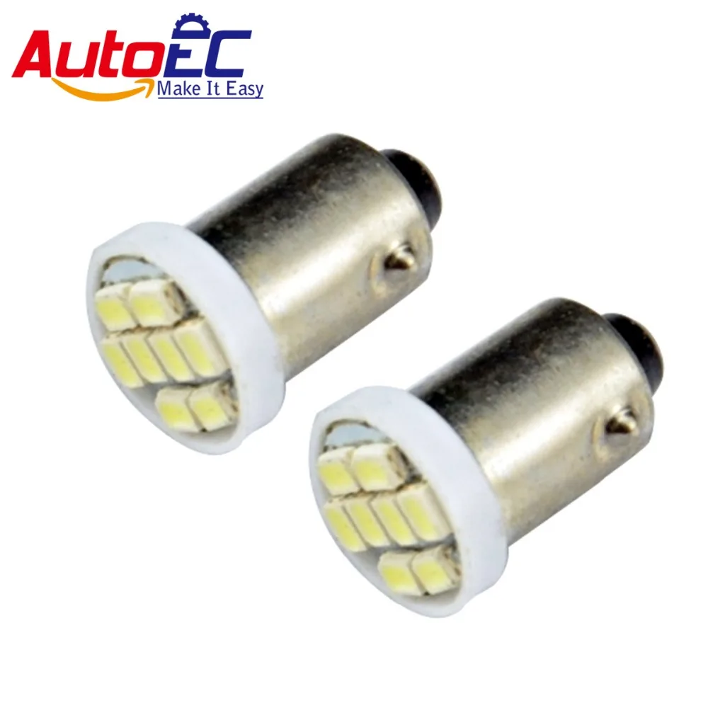 

AutoEC 100X BA9S 1206 8smd led H6W W6W T11 T4W 6523 1895 Car license LED Light Bulb Lamp white red blue green yellow #LG13