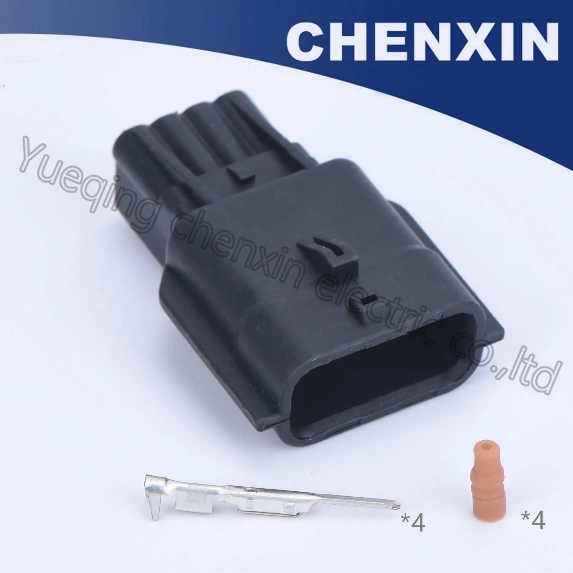 Black 4 pin automobile waterproof auto connector 0.6 male pressure sensor plug 7282-8853-30