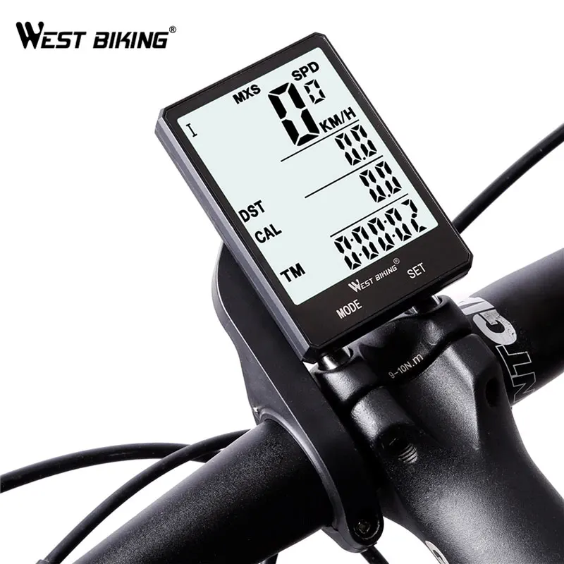 WEST BIKING подсветка цифровой велосипедный компьютер беспроводной Sired Компьютер