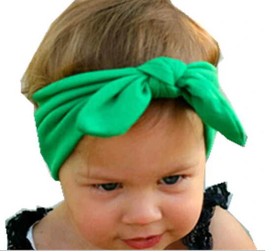 

New Kids Cotton Headband White knot tie headband headwrap Vintage Head Wrap Photo Prop stretchy Knot Girls Hair Accessories A152
