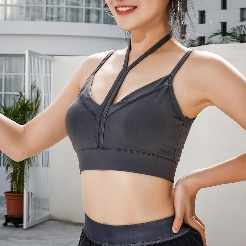 Спортивный бюстгальтер Wormen Strappy короткий топ для фитнеса с открытой спиной