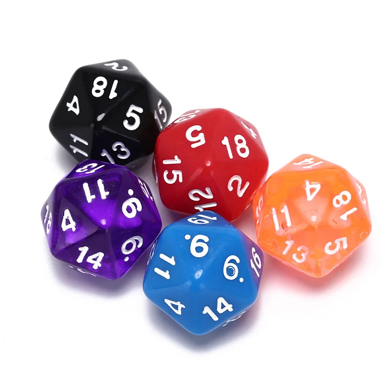 Топ 1 шт. эффект D20 игральные кости для настольной игры 20 сторонних данных богатые