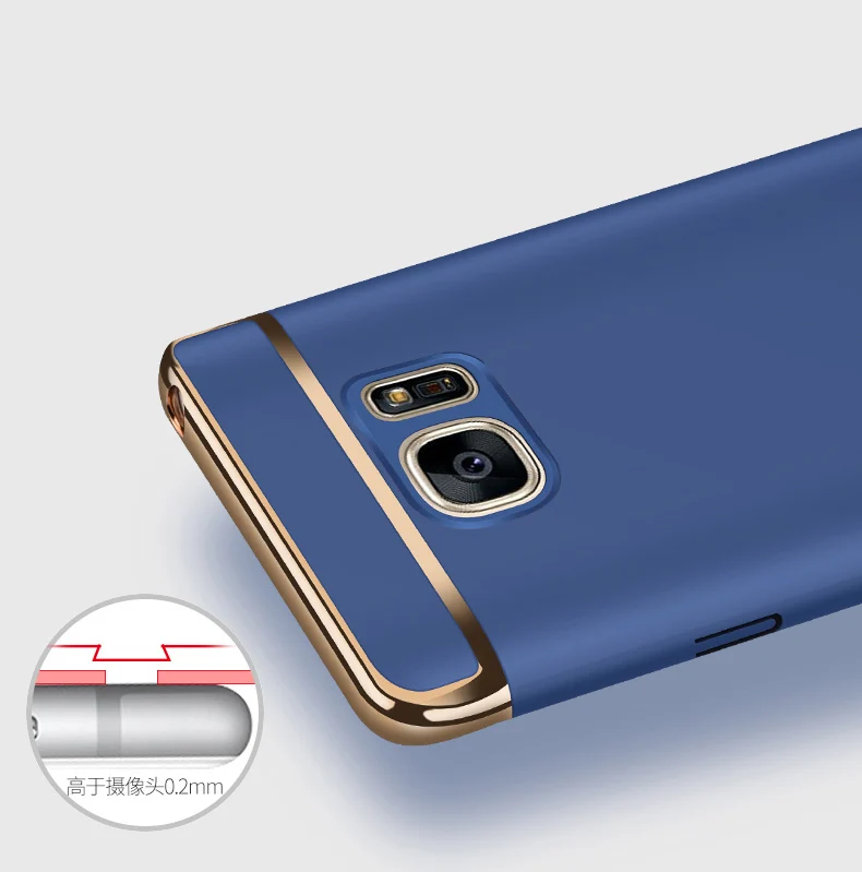 Чехол для samsung Galaxy S6 Edge чехол телефона сумка 3 в 1 роскошный пластиковый жесткий