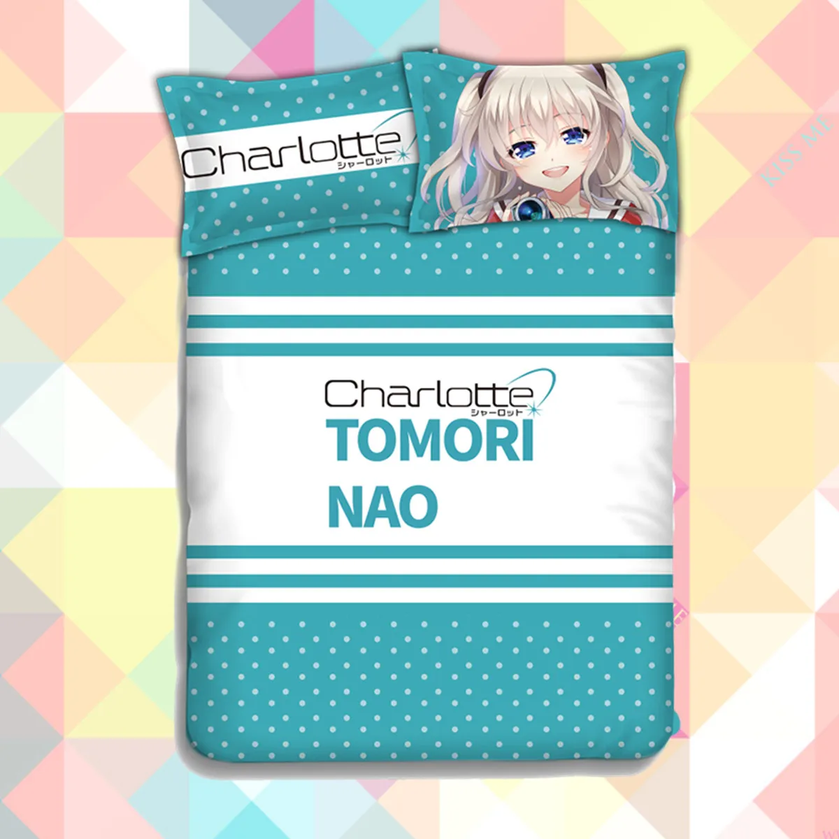 Новый комплект постельного белья из 4 предметов с рисунком мультфильма Шарлота