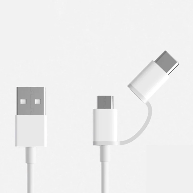 Оригинальные Кабели Xiaomi 2 в 1 Micro usb type-C кабель для быстрой синхронизации данных и быстрой зарядки type C кабель для зарядки type C для Xiomi huawei