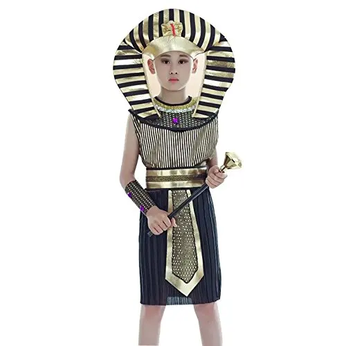 

Kid Pharaoh Costume Set, Boy's Egyptian Role Play Costume(8-10 Years)