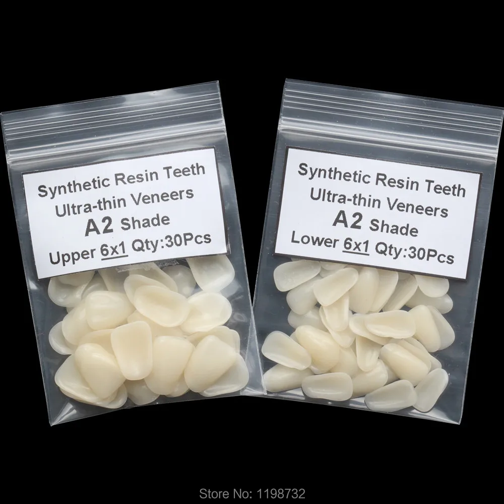 2 упаковки ультратонкие виниры для зубов из синтетической смолы|resin teeth|synthetic resin
