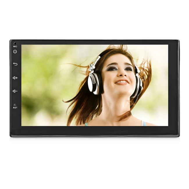 7 дюймов 1024 Автомагнитола 2 Din Android 7,1 автомобильный dvd-плеер gps Wifi Bluetooth радио четырехъядерный Руль Камера заднего вида плеер - Цвет: radio