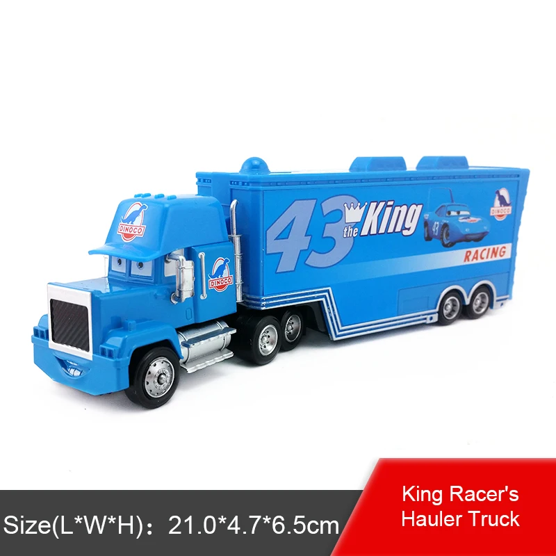 Disney Pixar Cars 2 Lightning McQueen Mack Uncle Truck The King Chick Hicks 1:55 модель литья под давлением