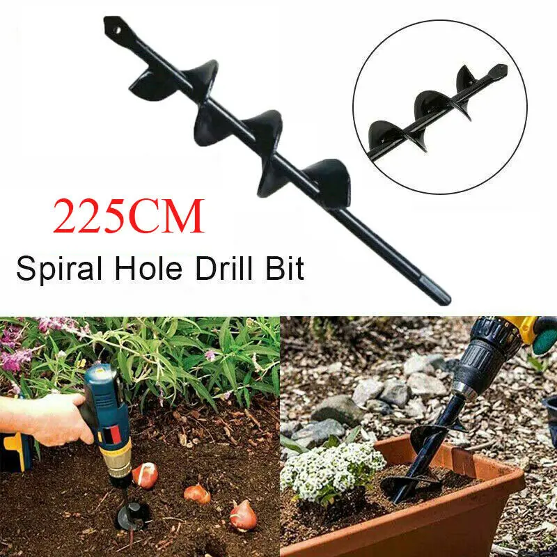 Новинка садовый шнек спиральное сверло Рото цветочный плантатор вал лампы Бур
