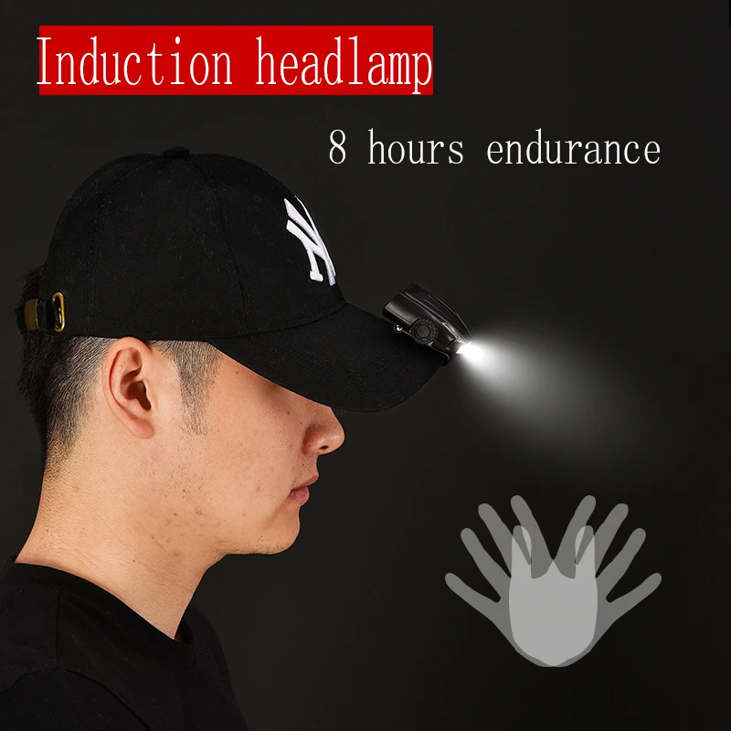 Светодиодный налобный фонарь с датчиком движения 3 Вт миниатюрный зарядкой от USB