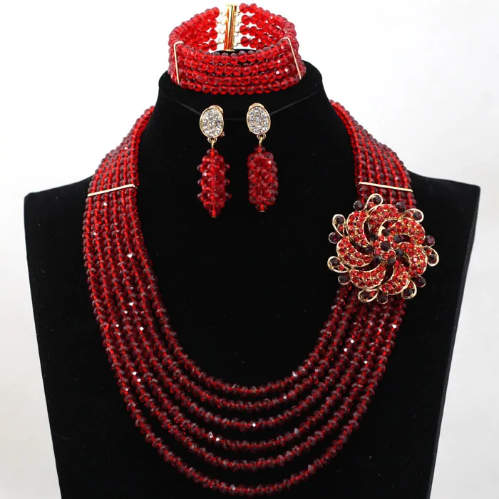 Подвески 6 слоев фиолетовые африканские Ювелирные наборы хрустальные бусины для