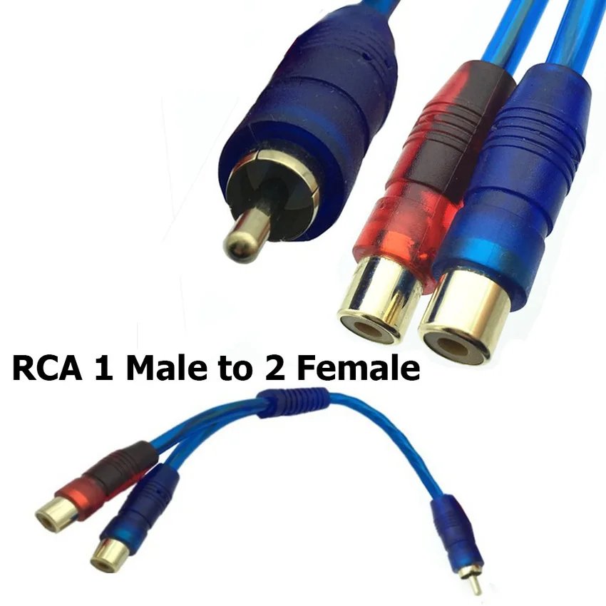 Аудиокабель RCA 20 см сплиттер y адаптера 1 гнездо на 2 штекера штекер штекера|Кабели