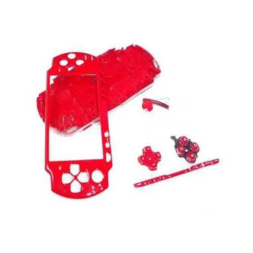 Красный корпус Корпус Лицевая панель чехол Запчасти Замена для Sony PSP 2000