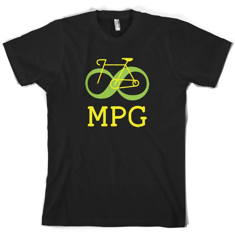 Bicycle Infinity MPG - Mens T-Shirt Cycler BikER Cyclist 10 Colours Mans Unique Cotton Short Sleeves O-Neck T Shirt | Мужская одежда