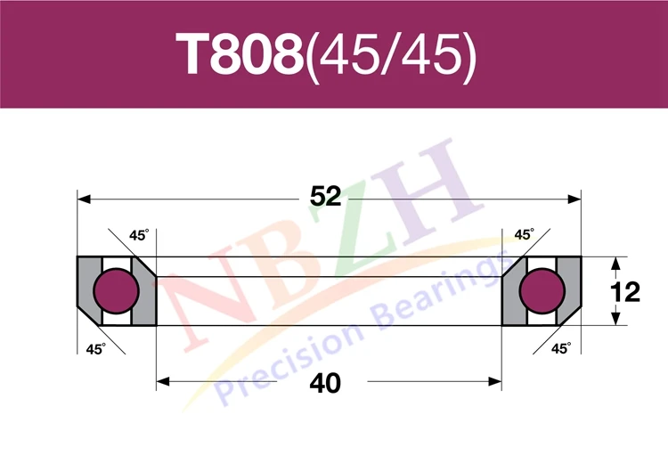 Набор конических чашек T808 (40x52x12 38 1) 1 1/2 дюйма 5 45/45 мм комплект ремонтных деталей